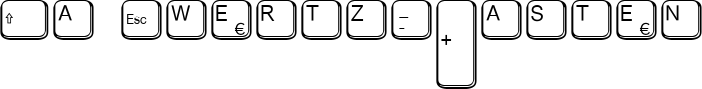 Aa Qwertz-Tasten font